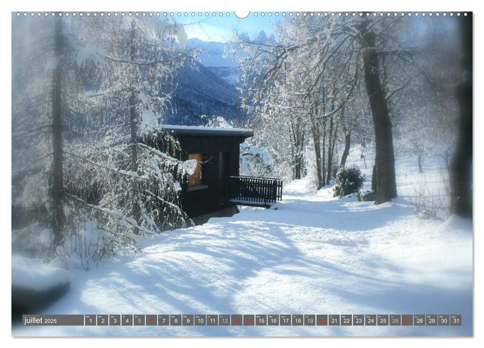 De la neige, toute l'année en montagne (CALVENDO Calendrier supérieur 2025)