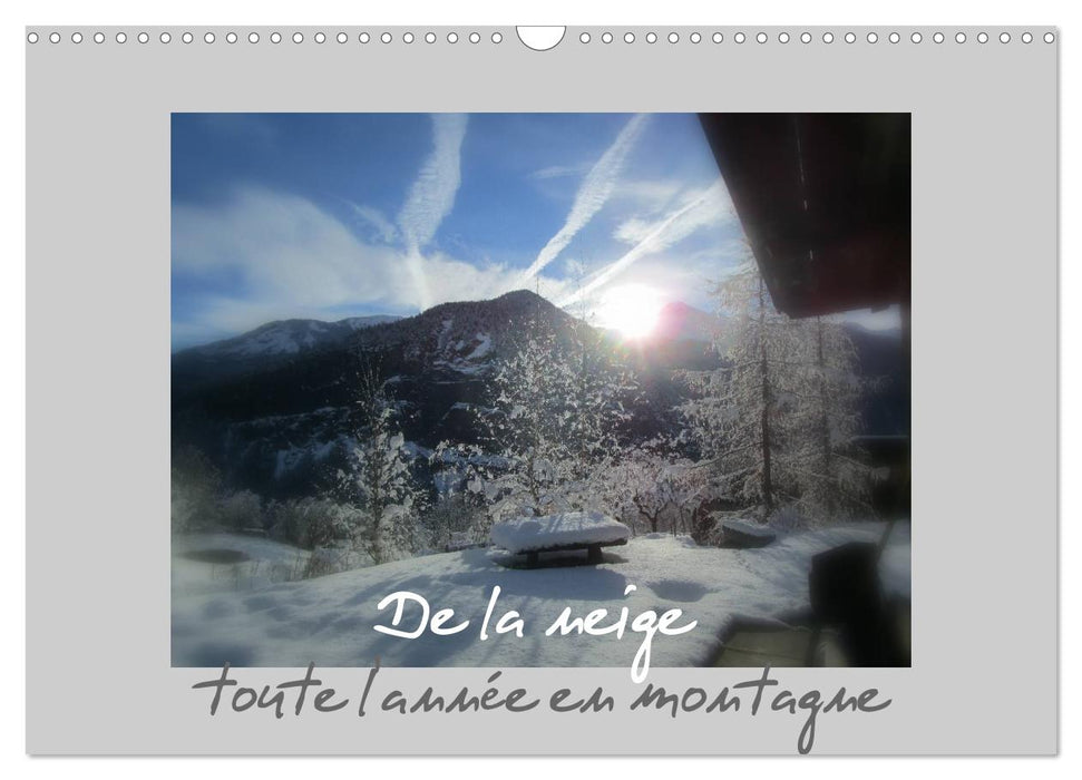 De la neige, toute l'année en montagne (CALVENDO Calendrier mensuel 2025)