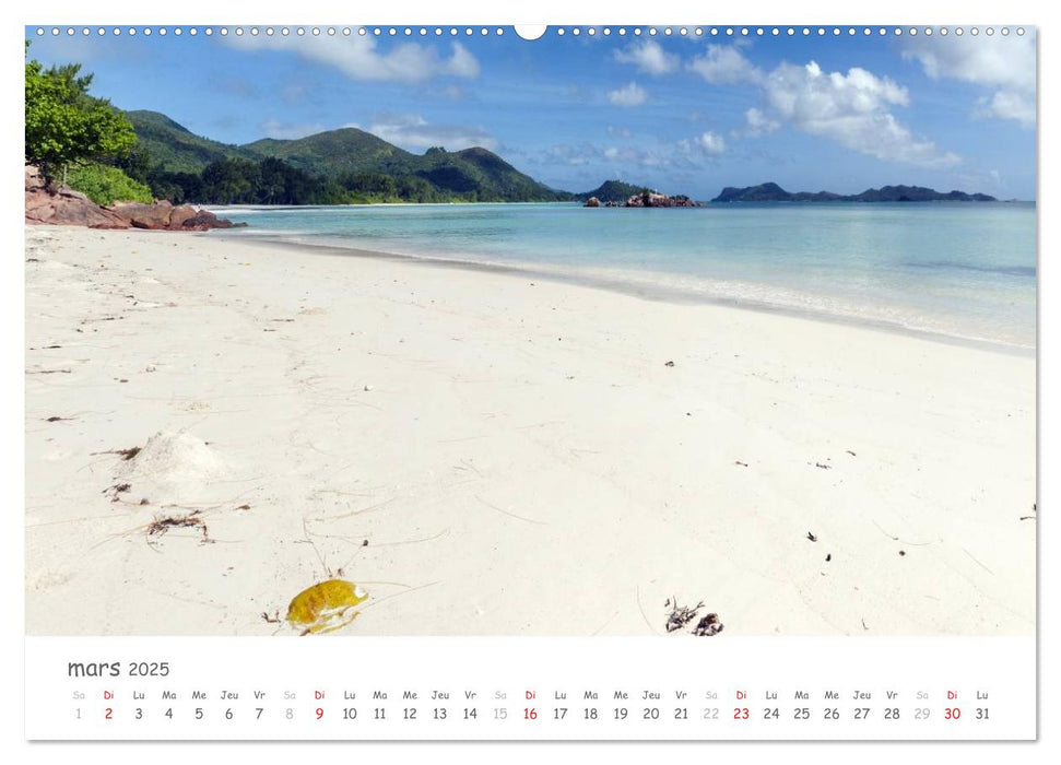 Paysages des Seychelles (CALVENDO Calendrier supérieur 2025)