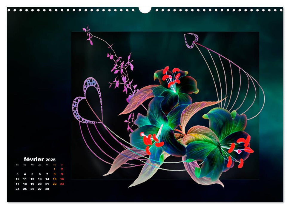 Images d'art Ikebana (CALVENDO Calendrier mensuel 2025)