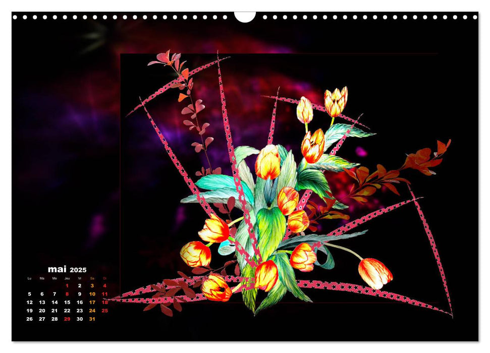 Images d'art Ikebana (CALVENDO Calendrier mensuel 2025)