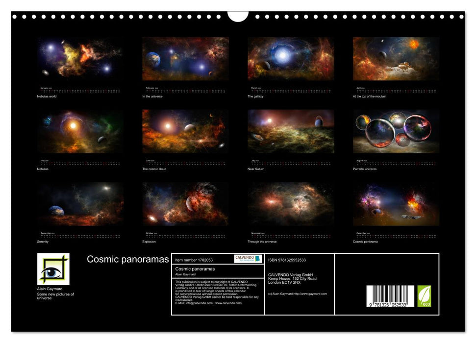 Cosmic panoramas (CALVENDO Monthly Calendar 2025)