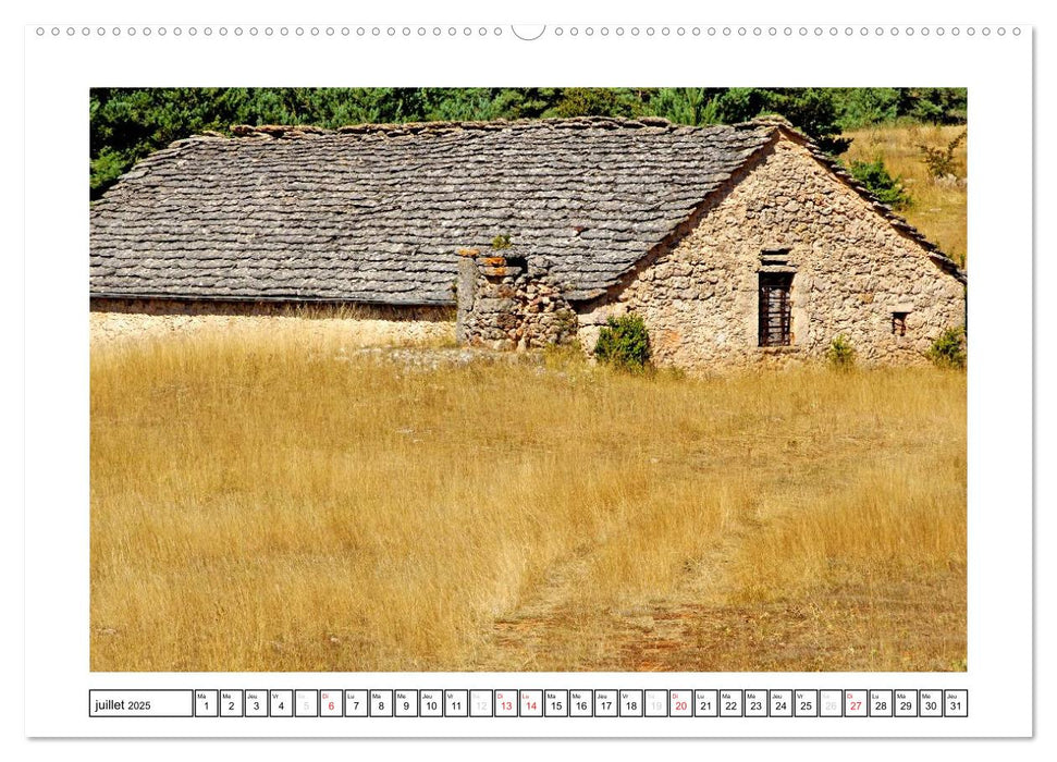 Terre du Larzac (CALVENDO Calendrier supérieur 2025)