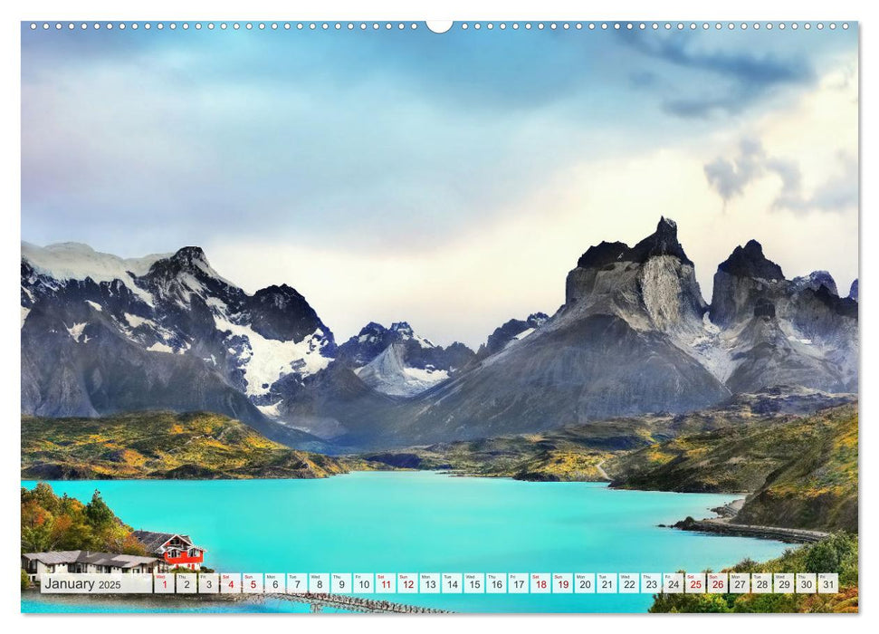 Patagonia, Argentina and Chile National Parks (CALVENDO Monthly Calendar 2025)