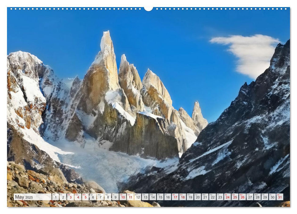 Patagonia, Argentina and Chile National Parks (CALVENDO Monthly Calendar 2025)