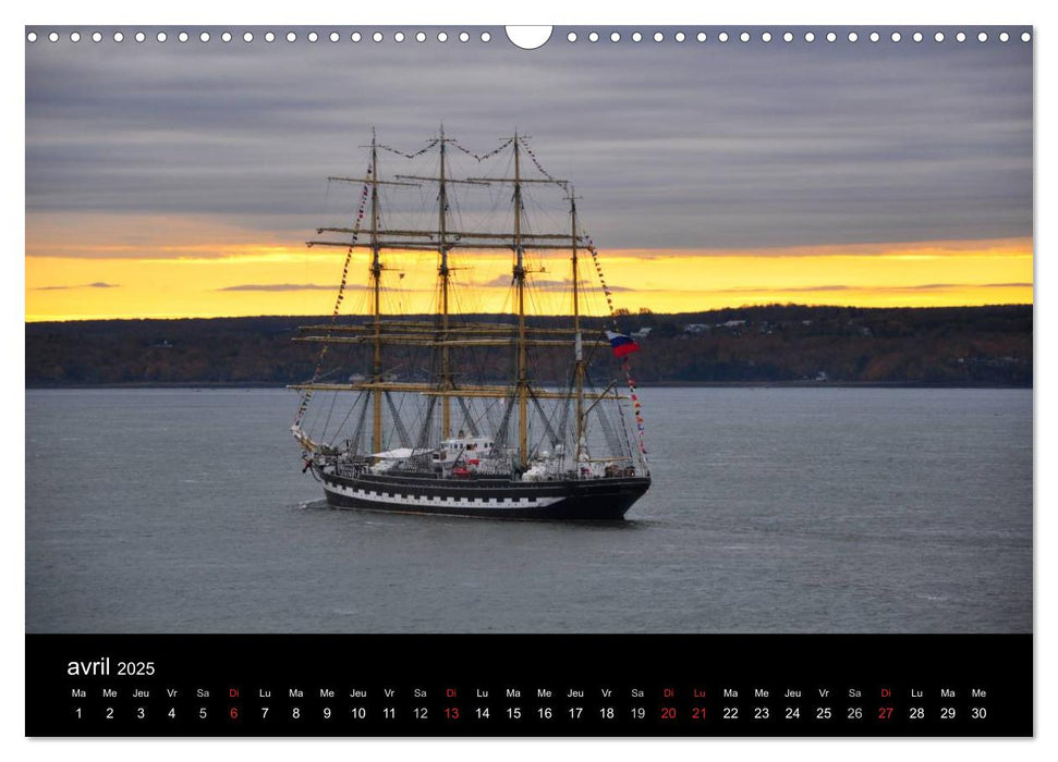 Navires du Saint-Laurent (CALVENDO Calendrier mensuel 2025)