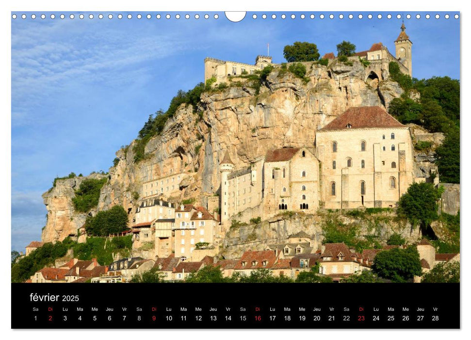 La vallée de la Dordogne (CALVENDO Calendrier mensuel 2025)