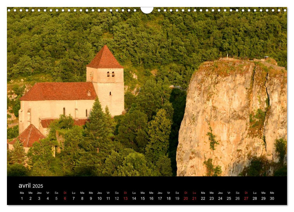 La vallée de la Dordogne (CALVENDO Calendrier mensuel 2025)