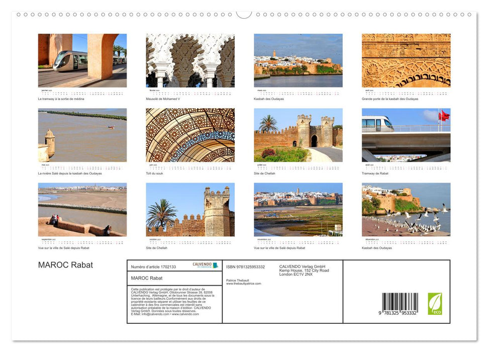 MAROC Rabat (CALVENDO Calendrier supérieur 2025)