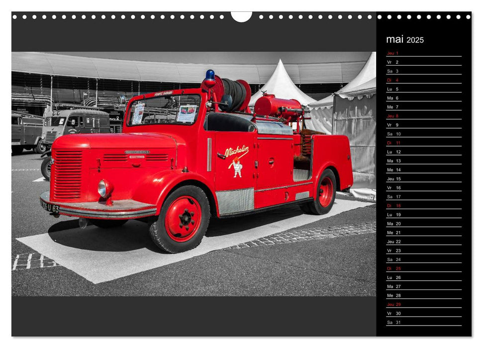 VÉHICULES de POMPIERS VINTAGE (CALVENDO Calendrier mensuel 2025)