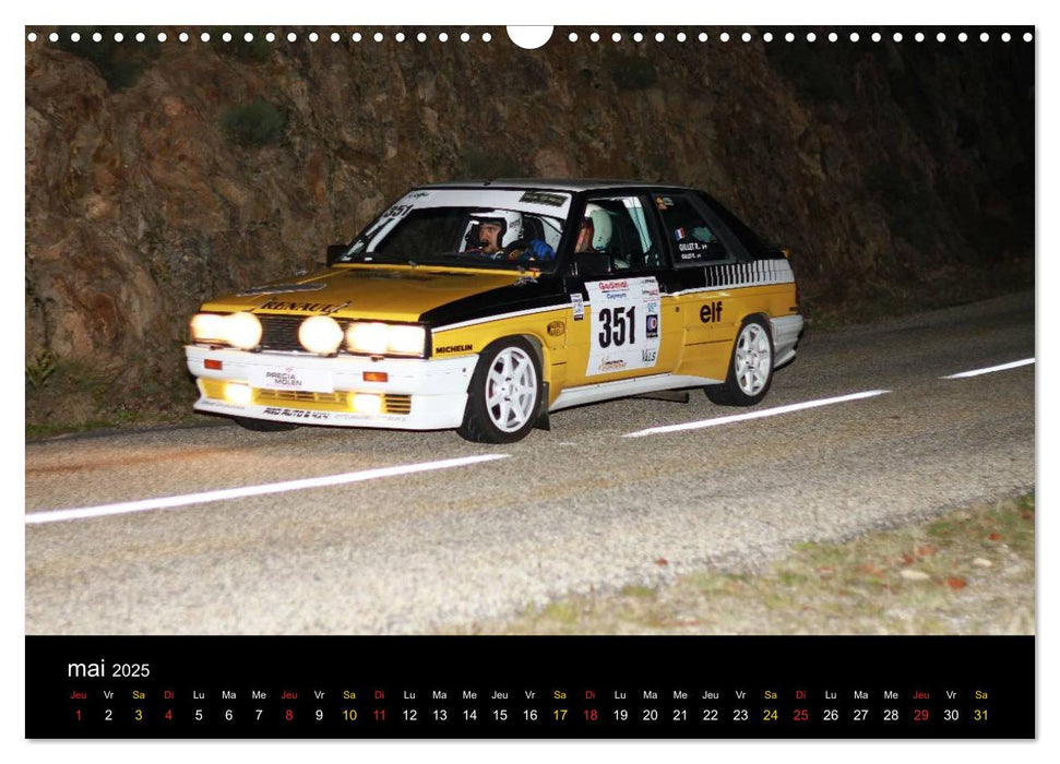 Rallye Vieilles Voitures (CALVENDO Calendrier mensuel 2025)