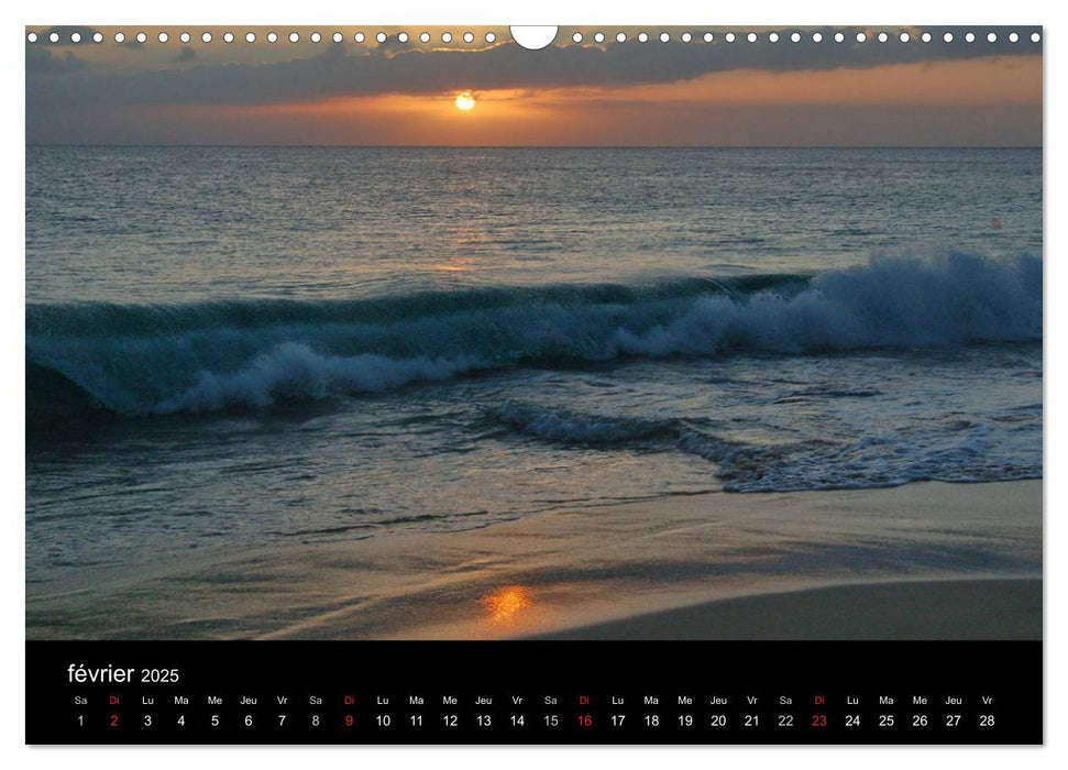 Voyage au Cap-Vert, Boa Vista (CALVENDO Calendrier mensuel 2025)