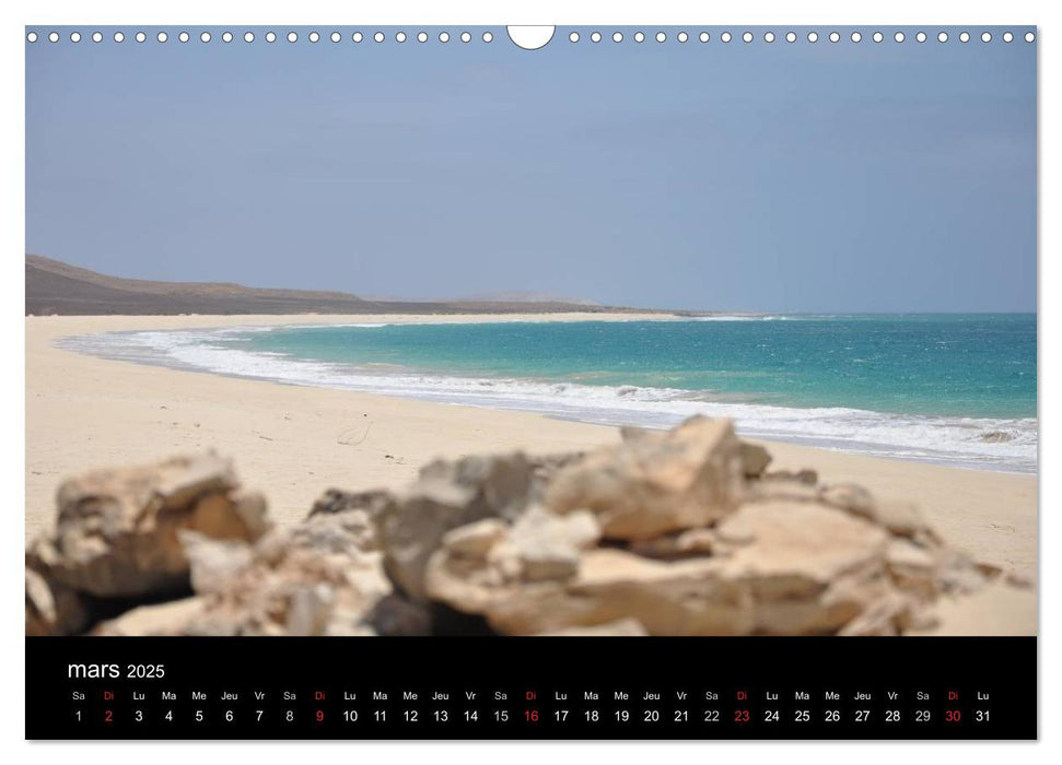 Voyage au Cap-Vert, Boa Vista (CALVENDO Calendrier mensuel 2025)