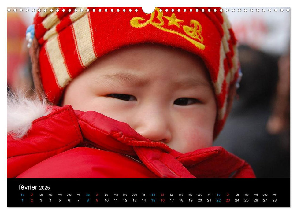 ROUGE CHINE (CALVENDO Calendrier mensuel 2025)