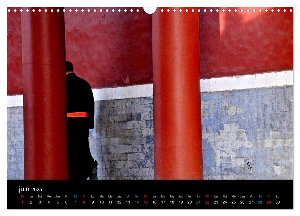 ROUGE CHINE (CALVENDO Calendrier mensuel 2025)