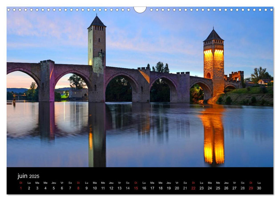 Occitanie (CALVENDO Calendrier mensuel 2025)