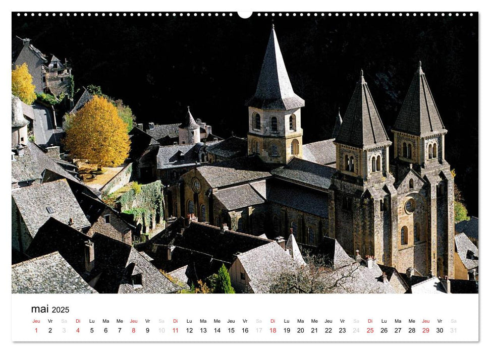 Abbatiale de Conques (CALVENDO Calendrier supérieur 2025)