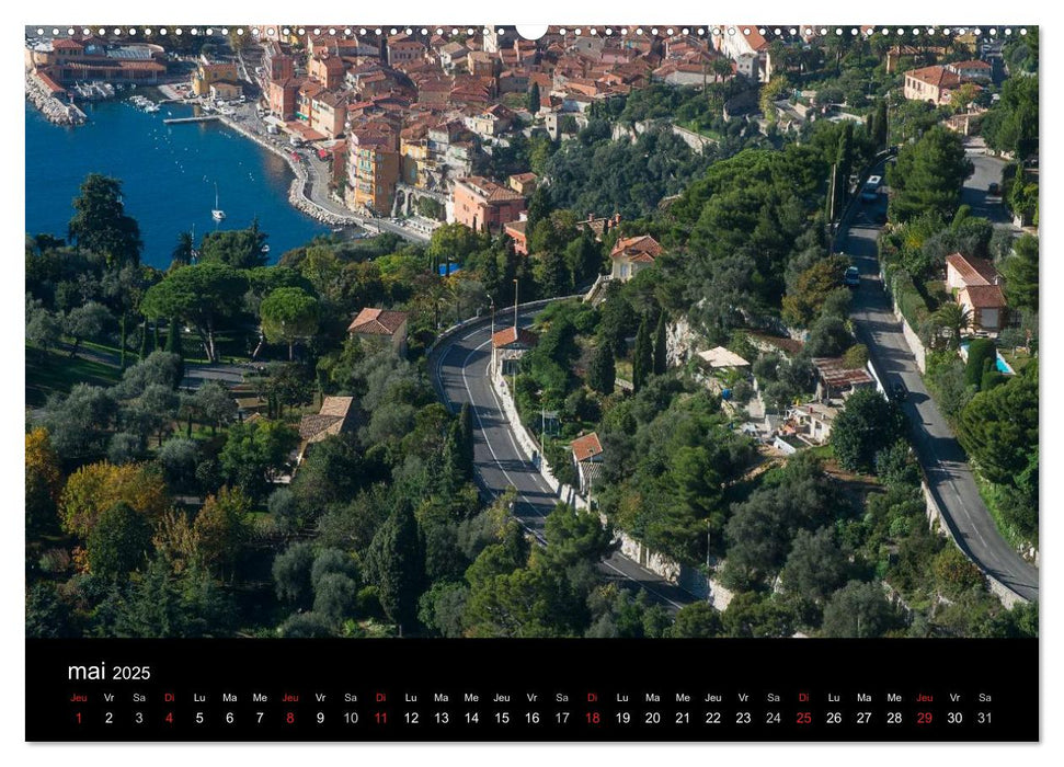 Côte d'Azur entre Mer et Montagne (CALVENDO Calendrier supérieur 2025)