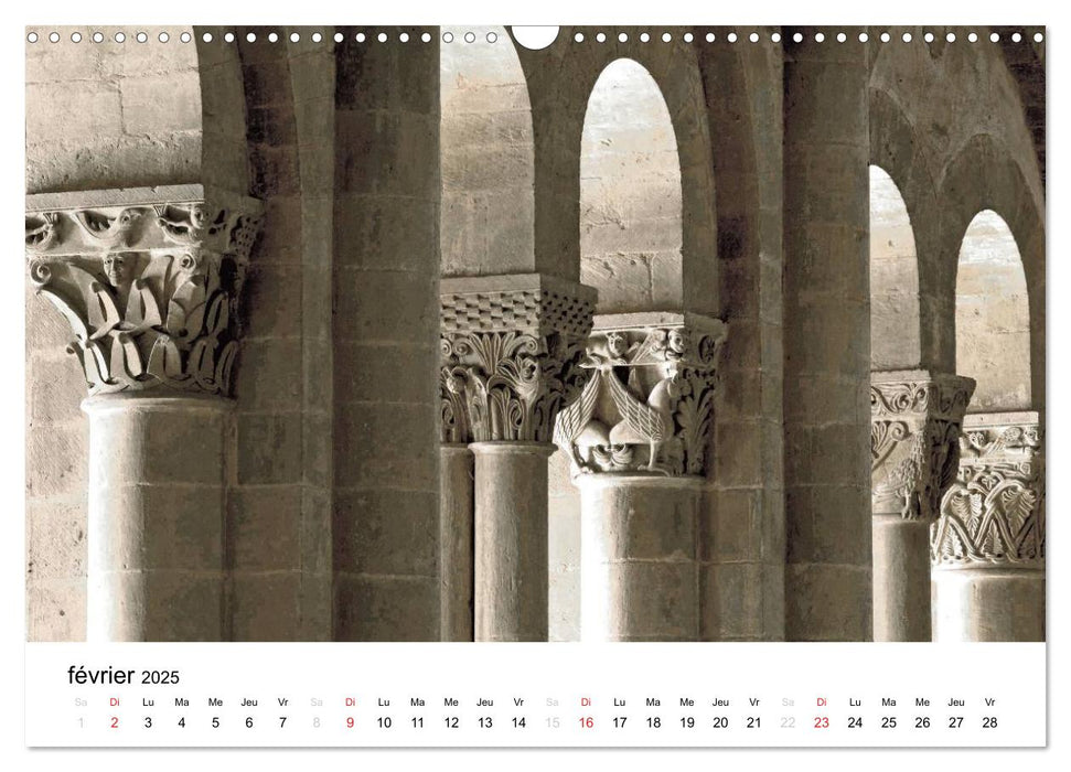 Abbatiale de Conques (CALVENDO Calendrier mensuel 2025)