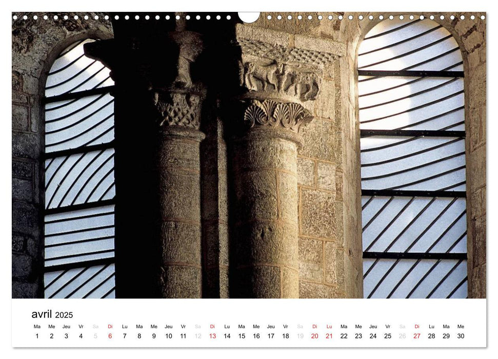 Abbatiale de Conques (CALVENDO Calendrier mensuel 2025)