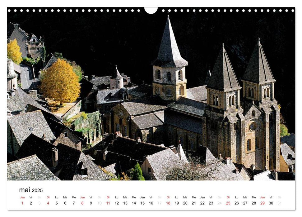 Abbatiale de Conques (CALVENDO Calendrier mensuel 2025)