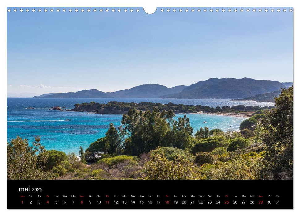 Les plus belles plages de Corse (CALVENDO Calendrier mensuel 2025)