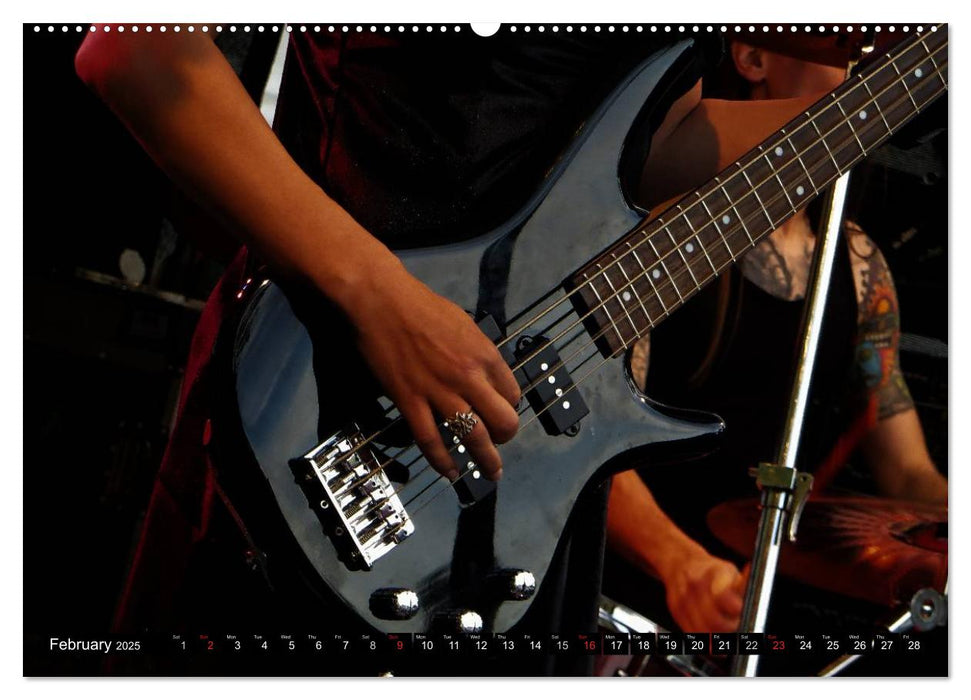 BASS GUITARS put into the spotlight (CALVENDO Premium-Calendar 2025)