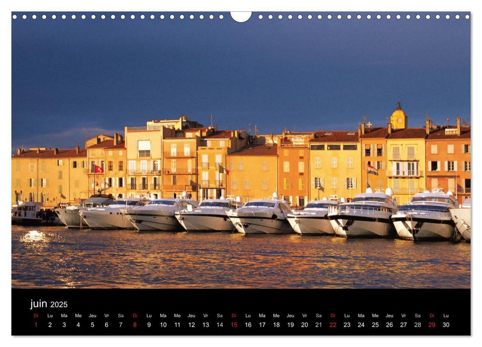 Côte d'Azur entre Mer et Montagne (CALVENDO Calendrier mensuel 2025)