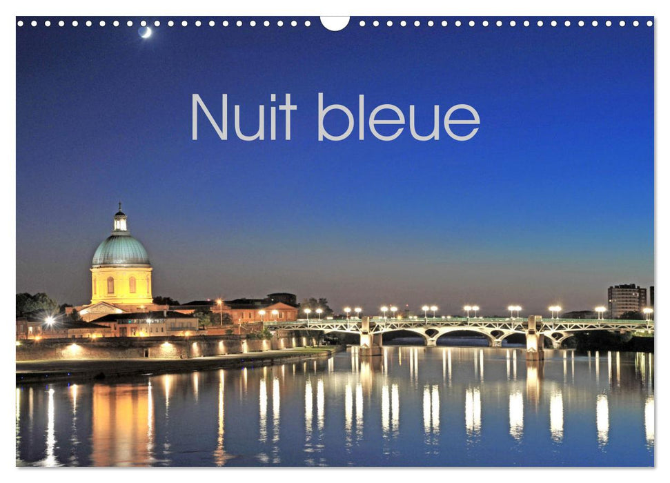 Nuit bleue (CALVENDO Calendrier mensuel 2025)