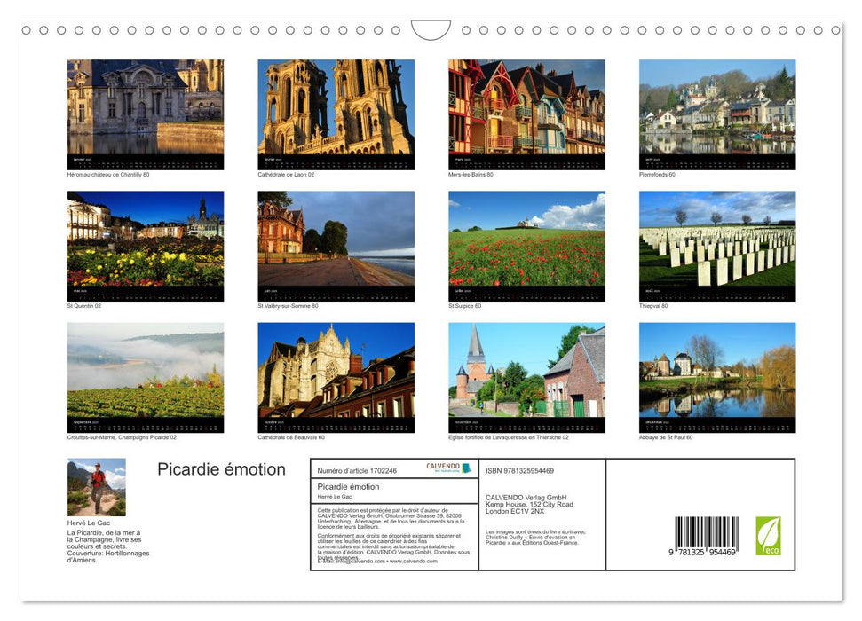 Picardie émotion (CALVENDO Calendrier mensuel 2025)