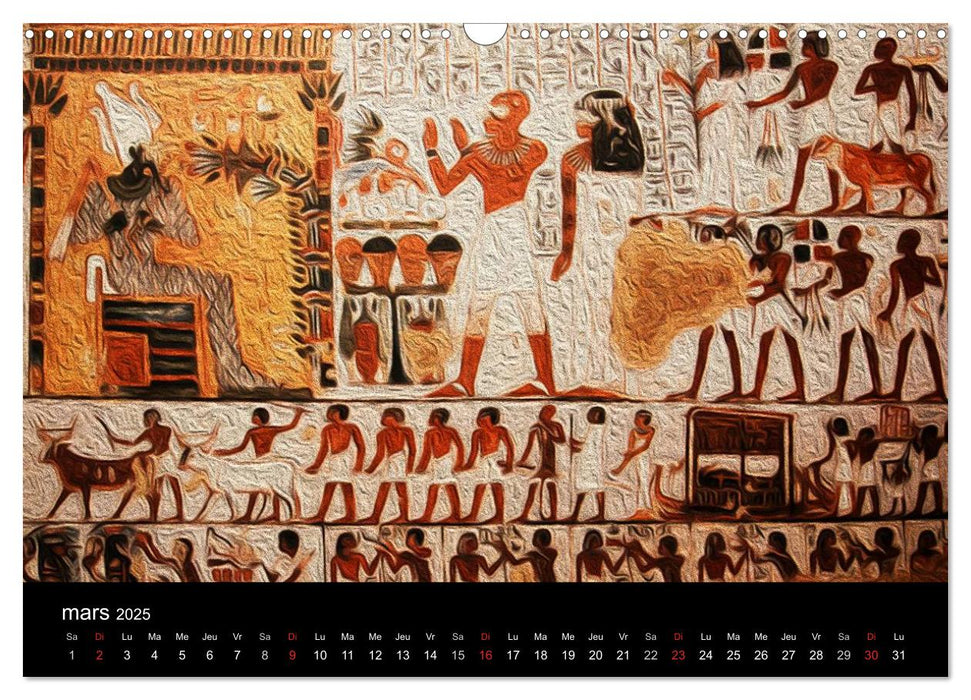 L'ÉGYPTE EN COULEURS (CALVENDO Calendrier mensuel 2025)