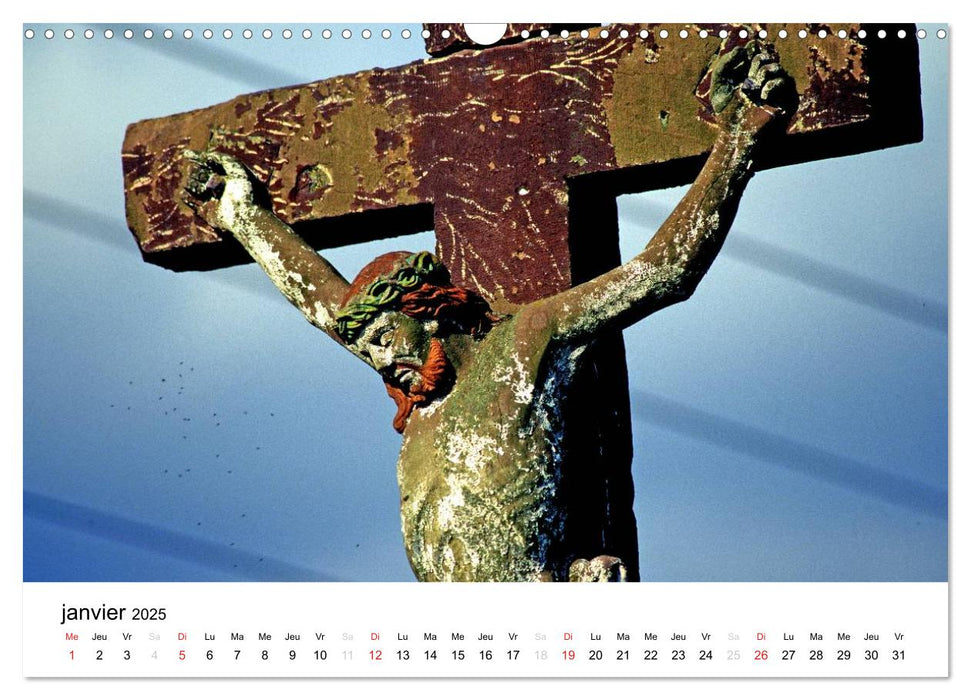 Christ en croix (CALVENDO Calendrier mensuel 2025)