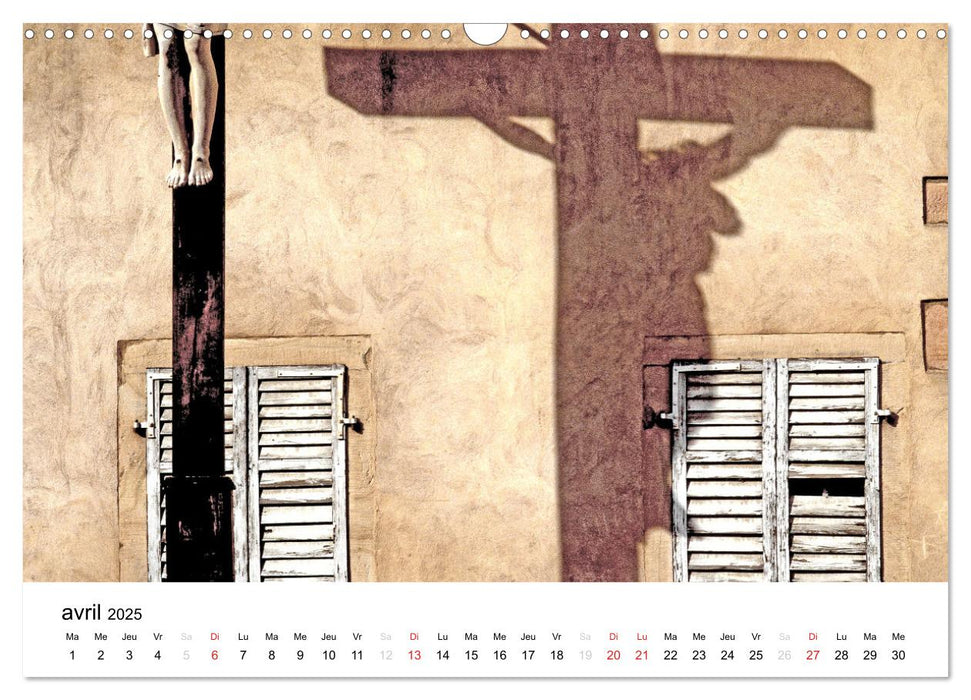 Christ en croix (CALVENDO Calendrier mensuel 2025)