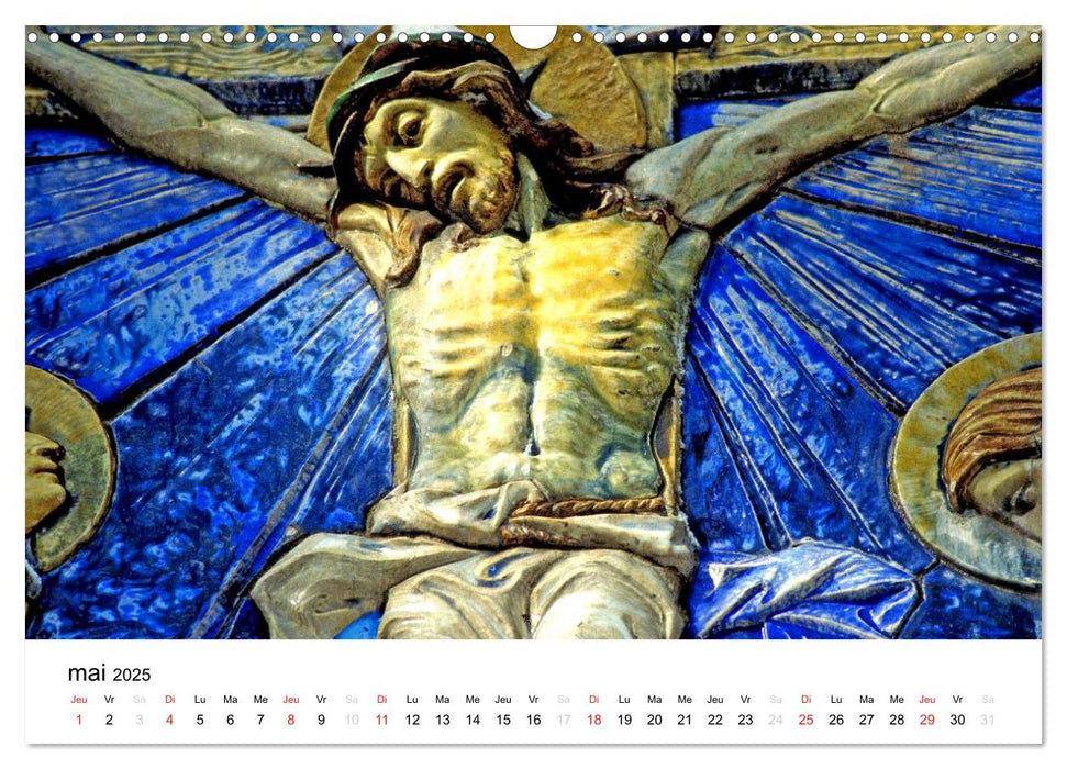 Christ en croix (CALVENDO Calendrier mensuel 2025)