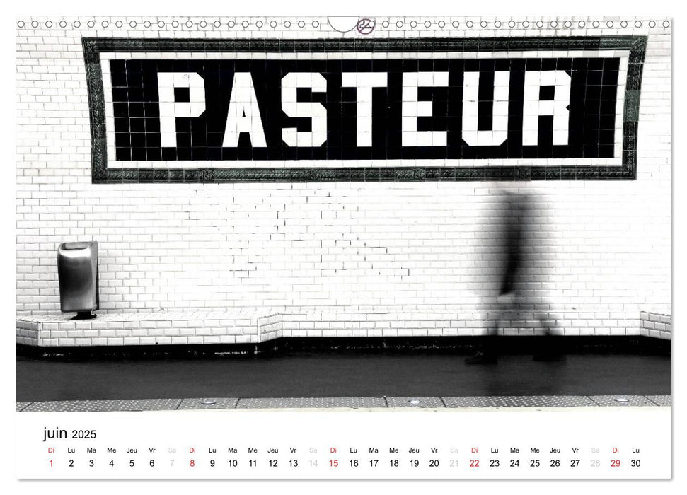 Paris Métropolitain (CALVENDO Calendrier mensuel 2025)