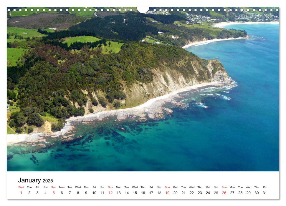 New Zealand's Stunning Coastline (CALVENDO Monthly Calendar 2025)