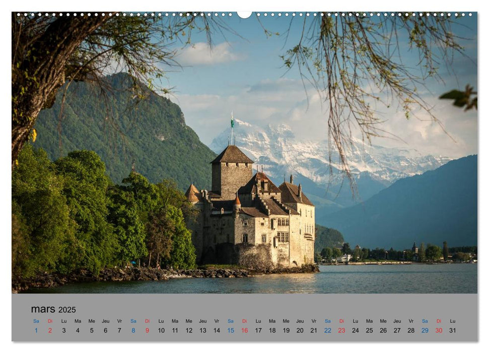 Montreux, la Riviera Suisse (CALVENDO Calendrier supérieur 2025)