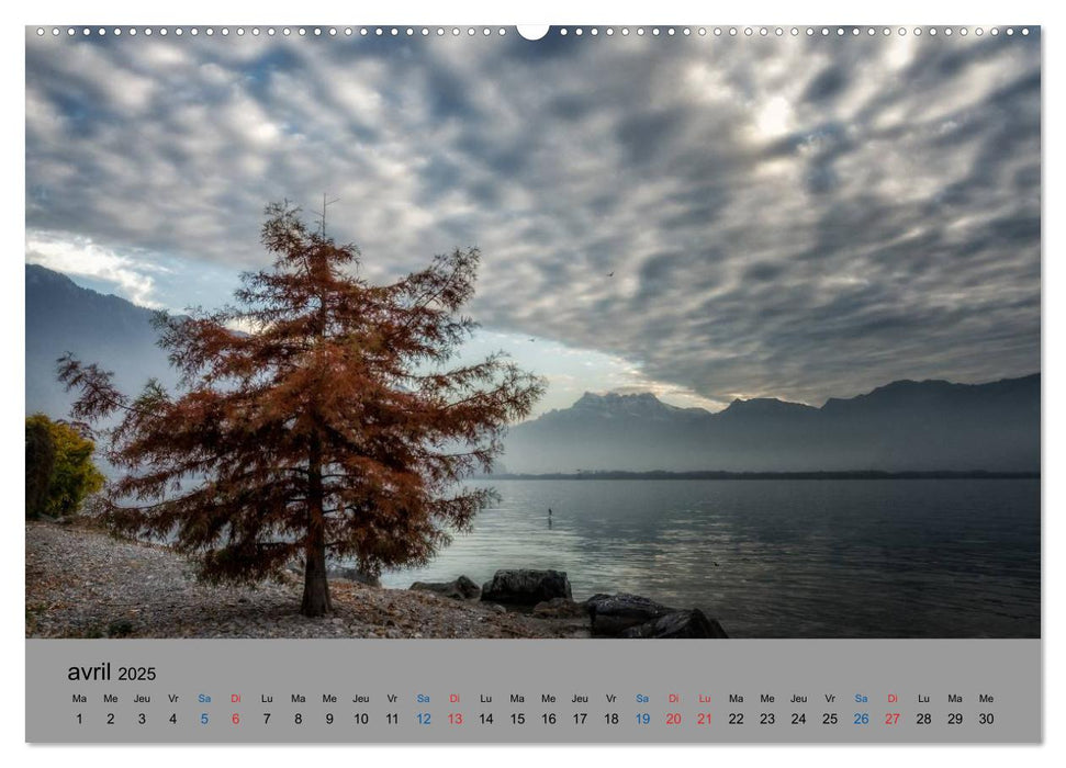 Montreux, la Riviera Suisse (CALVENDO Calendrier supérieur 2025)