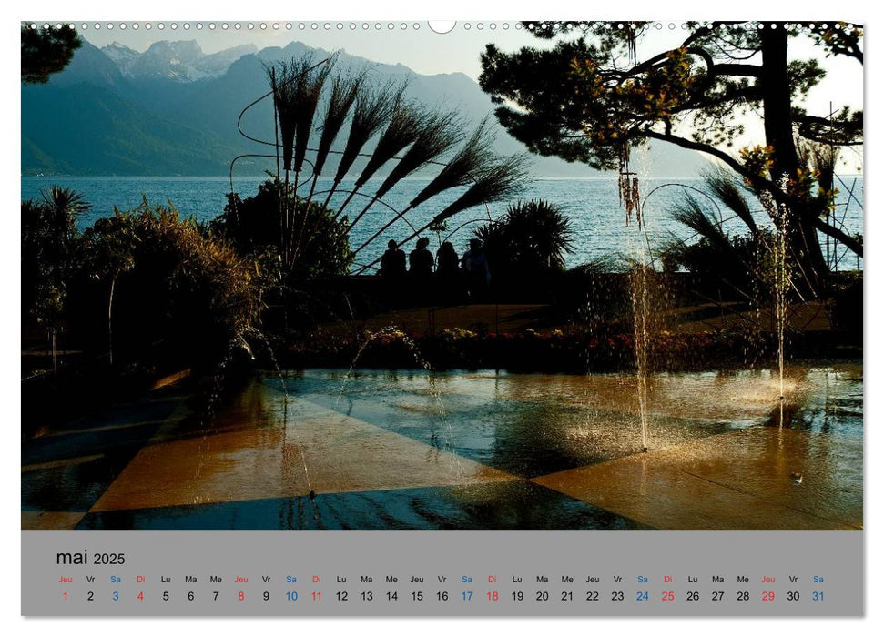 Montreux, la Riviera Suisse (CALVENDO Calendrier supérieur 2025)