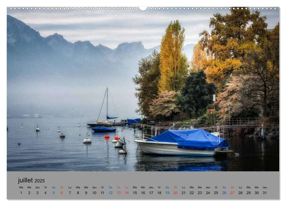 Montreux, la Riviera Suisse (CALVENDO Calendrier supérieur 2025)