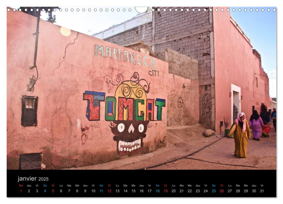 COULEURS DU MAROC (CALVENDO Calendrier mensuel 2025)