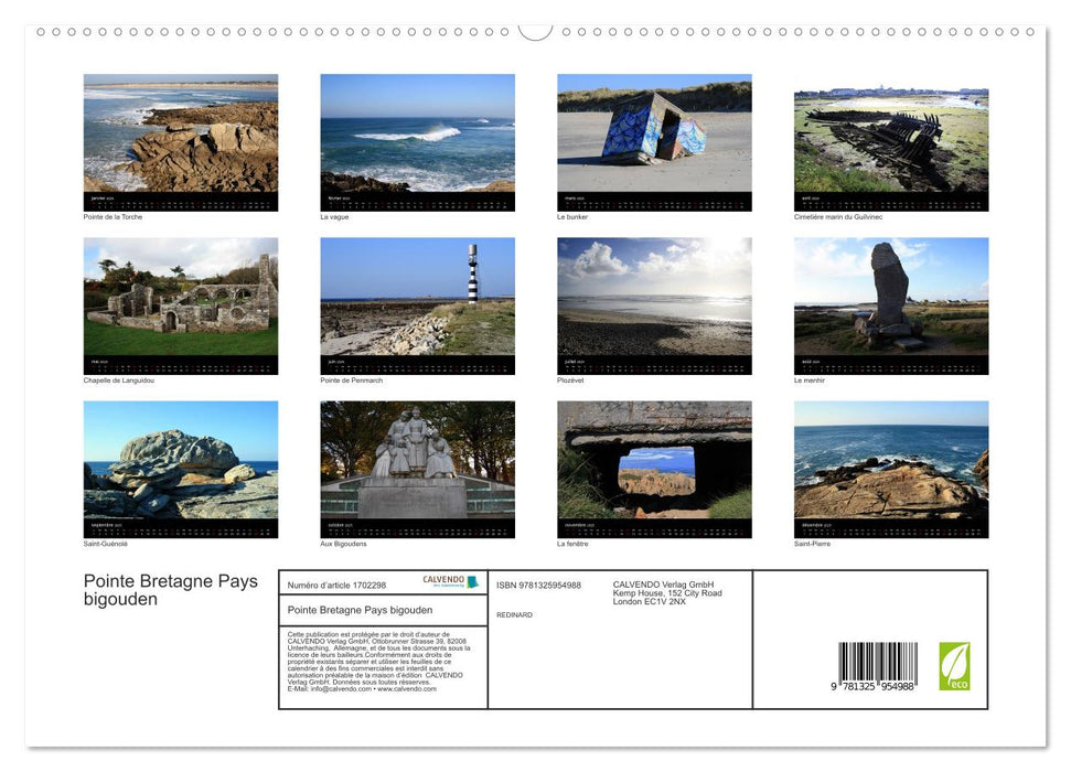 Pointe Bretagne Pays bigouden (CALVENDO Calendrier supérieur 2025)