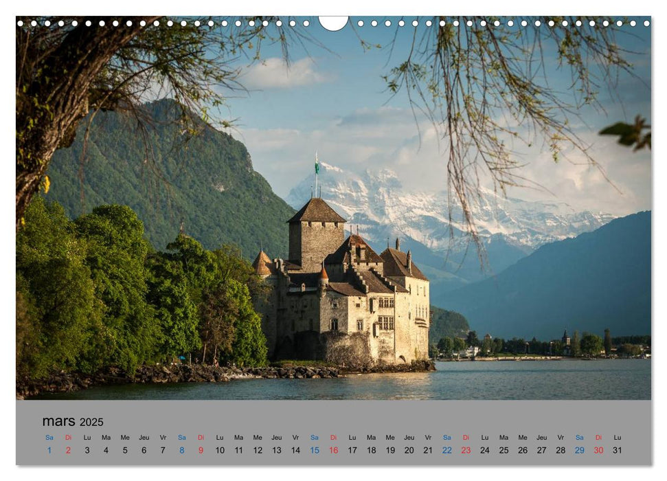 Montreux, la Riviera Suisse (CALVENDO Calendrier mensuel 2025)