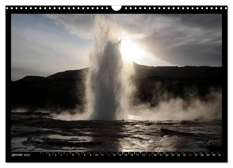 Balade en Islande (CALVENDO Calendrier mensuel 2025)