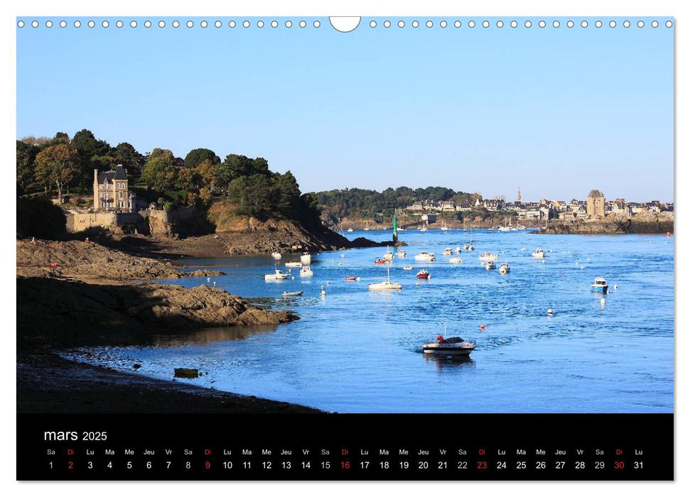 Dinard Perle de la Côte d'Émeraude (CALVENDO Calendrier mensuel 2025)