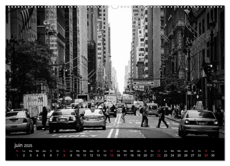 New York en noir et blanc (CALVENDO Calendrier supérieur 2025)