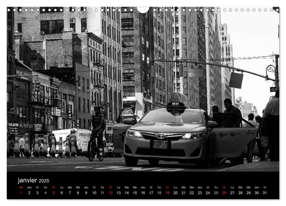 New York en noir et blanc (CALVENDO Calendrier mensuel 2025)