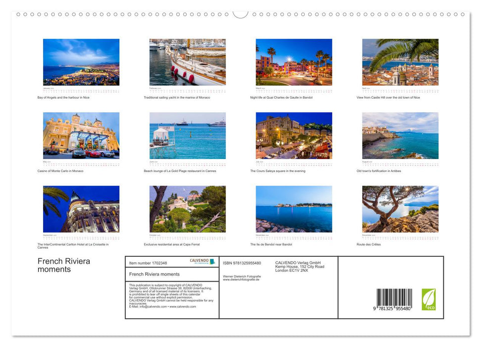 French Riviera moments (CALVENDO Premium-Calendar 2025)