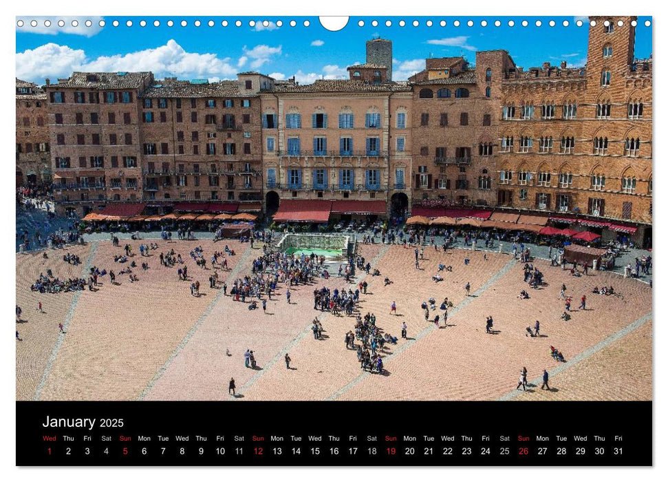 Scenes of Italy Florence Siena Venice (CALVENDO Monthly Calendar 2025)