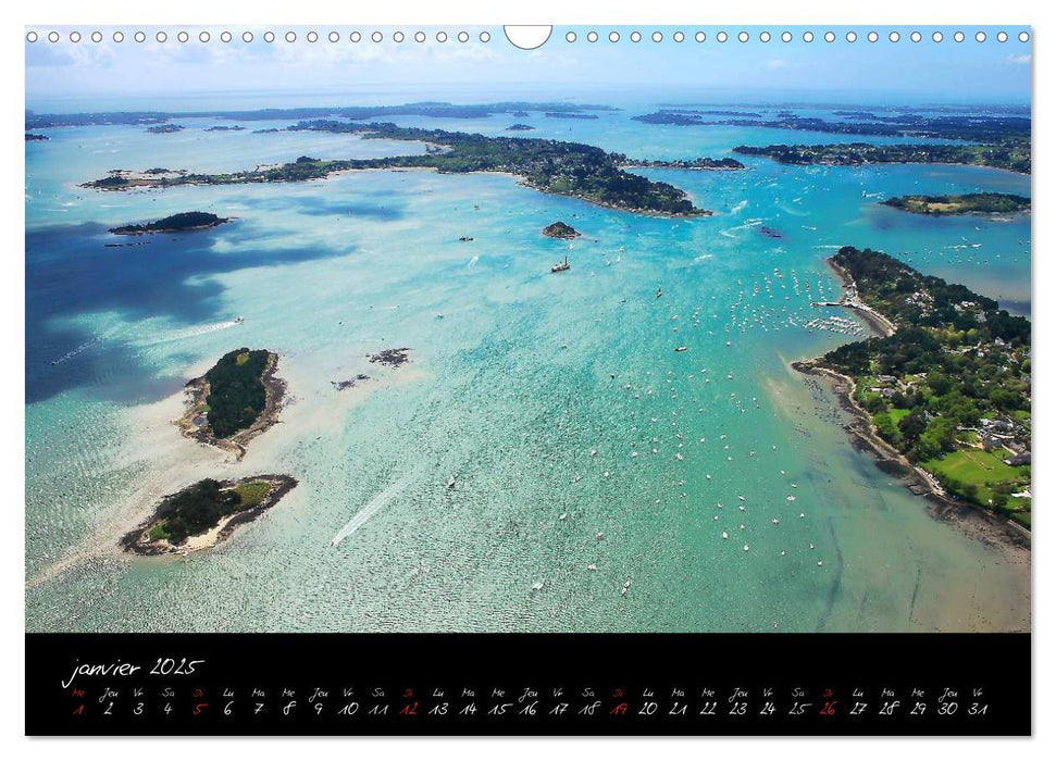 Le Morbihan entre terre et mer (CALVENDO Calendrier mensuel 2025)